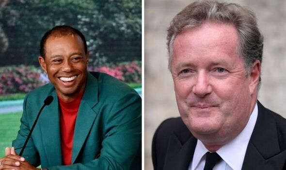 Tiger woods and Piers Morgan